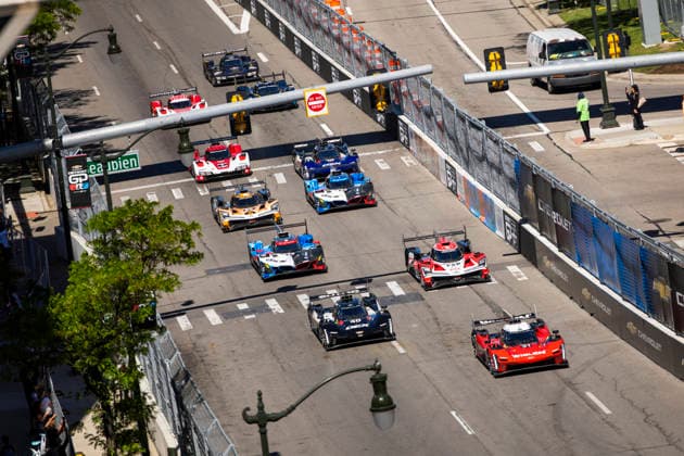 AUTO - IMSA - DETROIT SPORTS CAR CLASSIC 2026 Start of the race, 31 AITKEN Jack (gbr), BAMBER Earl (nzl), Cadillac Whelen, Cadillac V-Series.R, 40 TAYLOR Jordan (usa), DELETRAZ Louis (che), Cadillac Wayne Taylor Racing, Cadillac V-Series.R, action during the Chevrolet Detroit Sports Car Classic, 5th round of the 2026 2026 IMSA SportsCar Championship, on the Streets of Detroit, from May 29 to 31, 2026 in Detroit, Michigan, United States of America - DetroitUnited States Copyright: xJULIENxDELFOSSEx