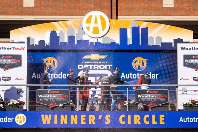 AUTO - IMSA - DETROIT SPORTS CAR CLASSIC 2026 Podium, 10 TAYLOR Ricky (usa), ALBUQUERQUE Filipe (prt), Cadillac Wayne Taylor Racing, Cadillac V-Series.R, 31 AITKEN Jack (gbr), BAMBER Earl (nzl), Cadillac Whelen, Cadillac V-Series.R, portrait during the Chevrolet Detroit Sports Car Classic, 5th round of the 2026 2026 IMSA SportsCar Championship, on the Streets of Detroit, from May 29 to 31, 2026 in Detroit, Michigan, United States of America - DetroitUnited States Copyright: xJULIENxDELFOSSEx