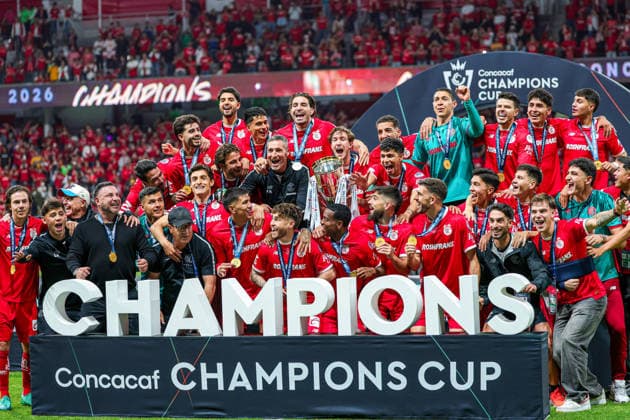 CONCACAF CHAMPIONS CUP 2026 CONCACAF CHAMPIONS CUP 2026 TOLUCA VS TIGRES UANL 30052026 TOLUCA, ESTADO DE MEXICO. Action photo of players of Diablos Rojos del Toluca, celebrating with the champions torphy during title game of the CONCACAF Champions Cup 2026 against Tigres UANL, at the Estadio Nemesio Diez of Toluca, Estado de Mexico, Mexico. Foto de accion de jugadores de Diablos Rojos del Toluca, celebrando con el trofeo de campeones durante juego por el titulo de la CONCACAF Champions Cup 2026, en contra de Tigres UANL, celebrado en el Estadio Nemesio Diez de Toluca, Estado de Mexico, Mexico. Photo by IMAGENSHOP AGENCIA FOTOGRAFICA TOLUCA ESTADO DE MEXICO MEXICO