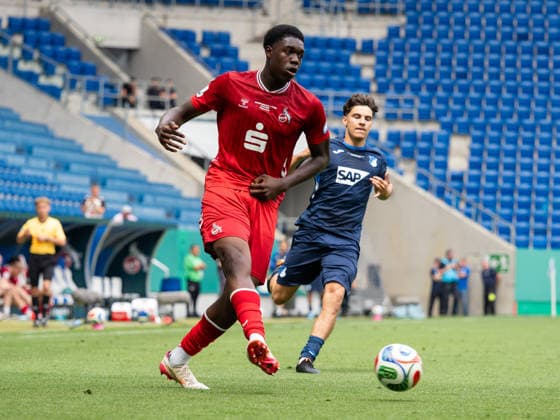 Assad Kotya-Fofana (1. FC Koeln U19, 05) am Ball GER, TSG Hoffenheim vs 1. FC Koeln, Fussball, Finale Deutsche Meisterschaft A-Junioren (U19), Spielzeit 2025 2026, 31.05.2026 GER, TSG Hoffenheim vs 1. FC Koeln, Fussball, Finale Deutsche Meisterschaft A-Junioren (U19), Spielzeit 2025 2026, 31.05.2026 Sinsheim Copyright: xEibner-Pressefoto CarstenxSchwerx EP_CSG