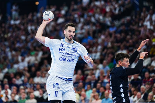 Wurf Tor Zvonimir Srna (Montpellier Handball, 11) GER, Montpellier Handball vs. SG Flensburg-Handewitt, Handball, EHF European League, Spiel um Platz 3, Saison 2025 2026, 31.05.2026 GER, Montpellier Handball vs. SG Flensburg-Handewitt, Handball, EHF European League, Spiel um Platz 3, Saison 2025 2026, 31.05.2026 Hamburg Copyright: xEibner-Pressefoto MarcelxvonxFehrnx EP_MFN