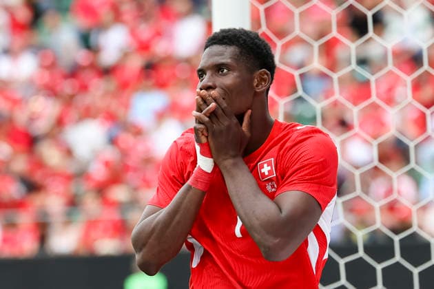 Breel Embolo (Schweiz, 07), Mimik, Gesichtsausdruck, Emotion , Schweiz, Fussball, Freundschaftsspiel, Schweiz vs. Jordanien, 31.05.2026, St. Gallen Kybunpark Hessen Schweiz Copyright: xGrantxHubbsx