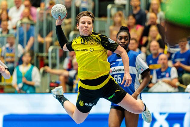 Andrea Jacobsen (HSG Blomberg-Lippe, 04) im Torwurf GER, HSG Blomberg-Lippe vs. Borussia Dortmund, Handball, 1. Bundesliga Frauen, Play-Offs, Finale, Spiel 3, 31.05.2026 GER, HSG Blomberg-Lippe vs. Borussia Dortmund, Handball, 1. Bundesliga Frauen, Play-Offs, Finale, Spiel 3, 31.05.2026 Blomberg Copyright: xEibner-Pressefoto JanxRollingerx EP_JSK