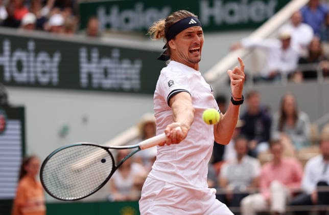 Alex Zverev of Germany in action French Open Tennis, Day Eight, Tennis, Roland Garros, Paris, France - 31 May 2026Paris Roland Garros France EDITORIAL USE ONLY No use with unauthorised audio, video, data, fixture lists, club league logos or live services. Online in-match use limited to 120 images, no video emulation. No use in betting, games or single club league player publications. Copyright: xEllaxLing Shutterstockx 16898325aq