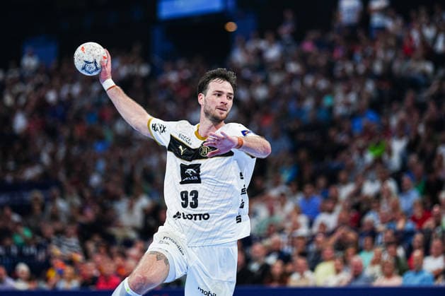 Wurf Tor Veron Nacinovic (THW Kiel, 93) GER, THW Kiel vs. MT Melsungen, Handball, EHF European League, Finale, Saison 2025 2026, 31.05.2026 GER, THW Kiel vs. MT Melsungen, Handball, EHF European League, Finale, Saison 2025 2026, 31.05.2026 Hamburg Copyright: xEibner-Pressefoto MarcelxvonxFehrnx EP_MFN