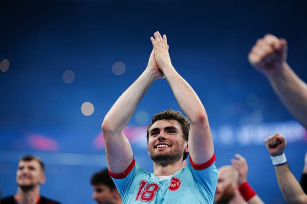 Florian Drosten (MT Melsungen, 18) jubelt Jubel nach Sieg Spielende GER, THW Kiel vs. MT Melsungen, Handball, EHF European League, Finale, Saison 2025 2026, 31.05.2026 GER, THW Kiel vs. MT Melsungen, Handball, EHF European League, Finale, Saison 2025 2026, 31.05.2026 Hamburg Copyright: xEibner-Pressefoto MarcelxvonxFehrnx EP_MFN