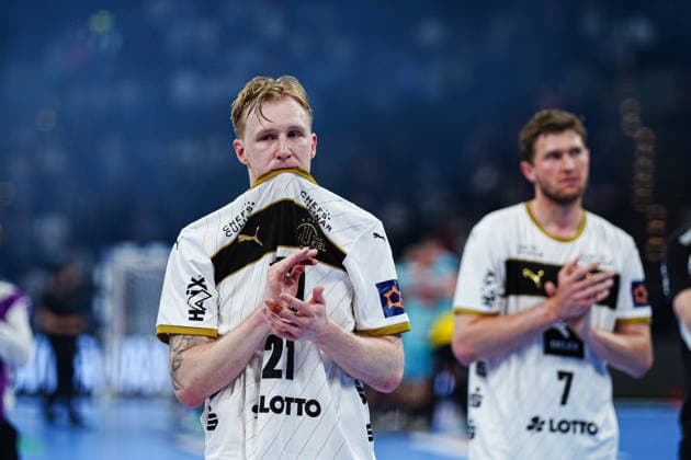 Eric Johansson (THW Kiel, 21) enttaeuscht enttaeuschung nach Niederlage GER, THW Kiel vs. MT Melsungen, Handball, EHF European League, Finale, Saison 2025 2026, 31.05.2026 GER, THW Kiel vs. MT Melsungen, Handball, EHF European League, Finale, Saison 2025 2026, 31.05.2026 Hamburg Copyright: xEibner-Pressefoto MarcelxvonxFehrnx EP_MFN