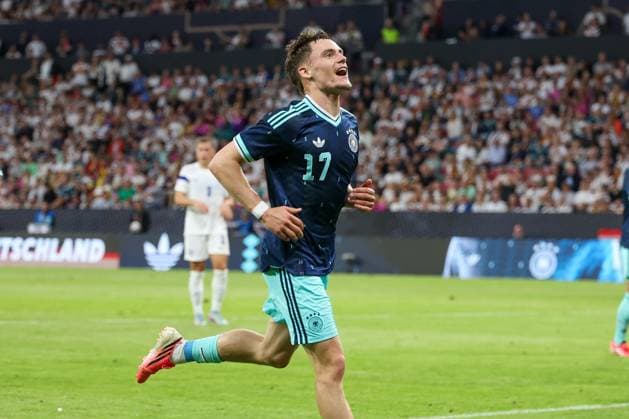 Enttaeuschung, Frust bei Florian Wirtz 17 (Deutschland) nach einer vergebenen Chance, Deutschland vs. Finnland, Fussball, Maenner, UEFA, Freundschaftsspiel, Friendly Match, DFB, Saison 2025 2026, 31.05.2026 Mainz Rheinland-Pfalz Deutschland