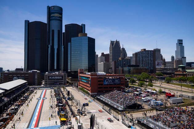 AUTO - IndyCar, Indy Car, IRL, USA - DETROIT GRAND PRIX 2026 47 SCHUMACHER Mick (ger), Rahal Letterman Lanigan Racing, Dallara DW12 - Honda, action during the Chevrolet Detroit Grand Prix, 8th round of the 2026 NTT IndyCar Series, on the Streets of Detroit, from May 29 to 31, 2026 in Detroit, Michigan, United States of America - DetroitUnited States Copyright: xJULIENxDELFOSSEx