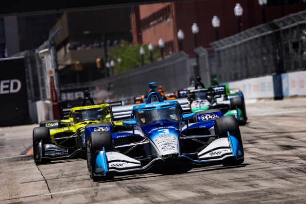 AUTO - IndyCar, Indy Car, IRL, USA - DETROIT GRAND PRIX 2026 03 MCLAUGHLIN Scott (nzl), Team Penske, Dallara DW12 - Chevrolet, action during the Chevrolet Detroit Grand Prix, 8th round of the 2026 NTT IndyCar Series, on the Streets of Detroit, from May 29 to 31, 2026 in Detroit, Michigan, United States of America - DetroitUnited States Copyright: xJULIENxDELFOSSEx