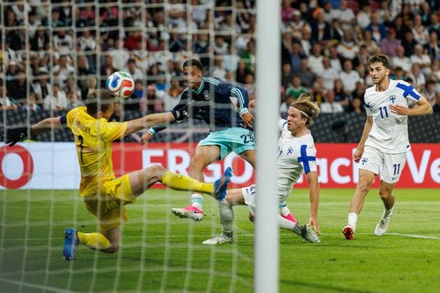 Felix Nmecha (Deutschland) scheitert mit seinem Schuss an Lukas Hradecky (Finnland), Deutschland vs Finnland, Fussball, Länderspiel, WM Vorbereitung, Saison 2025 2026, 31.05.2026 Deutschland vs Finnland, Fussball, Länderspiel, WM Vorbereitung, Saison 2025 2026, 31.05.2026 Copyright: xEibner-Pressefoto AlexanderxNeisx EP_ANS