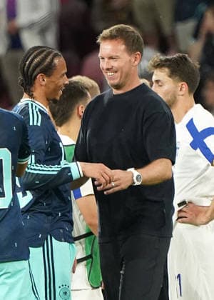 DFB Maenner Nationalmannschaft, Men national team, Nationalteam Freundschaftsspiel, Testspiel ,Deutschland- Finnland , Germany vs. Finland, 31.05.2026, MEWA-Arena Mainz Leroy Sane Julian Nagelsmann Deutschland, Germany, GER, Aktion Einzelbild