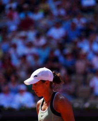 Madison Keys during her fourth round loss to Diana Shnaider French Open Tennis, Day Nine, Tennis, Roland Garros, Paris, France - 01 Jun 2026Paris Roland Garros France EDITORIAL USE ONLY No use with unauthorised audio, video, data, fixture lists, club league logos or live services. Online in-match use limited to 120 images, no video emulation. No use in betting, games or single club league player publications. Copyright: xJavierxGarcia Shutterstockx 16898326ar