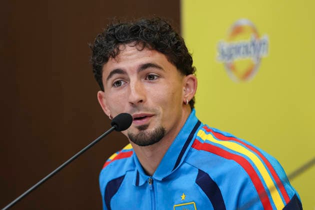 June 2, 2026, Las Rozas, Madrid, Spain: Yeremy Pino attends the press conference, PK, Pressekonferenz of presentation of new sponsors for Spain Team ahead the FIFA World Cup, WM, Weltmeisterschaft, Fussball 2026 at Ciudad del Futbol on June 02, 2026 in Las Rozas, Madrid, Spain. Las Rozas Spain - ZUMAa181 20260602_zaa_a181_045 Copyright: xIrinaxR.xHipolitox