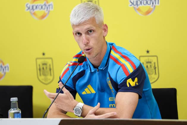 June 2, 2026, Las Rozas, Madrid, Spain: Dani Olmo attends the press conference, PK, Pressekonferenz of presentation of new sponsors for Spain Team ahead the FIFA World Cup, WM, Weltmeisterschaft, Fussball 2026 at Ciudad del Futbol on June 02, 2026 in Las Rozas, Madrid, Spain. Las Rozas Spain - ZUMAa181 20260602_zaa_a181_046 Copyright: xIrinaxR.xHipolitox