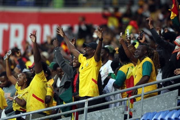Ghana fans celebrate Wales v Ghana, International Friendly, Länderspiel, Nationalmannschaft Football, Cardiff City Stadium, Cardiff, Wales, UK - 02 Jun 2026Cardiff Cardiff City Stadium United Kingdom EDITORIAL USE ONLY No use with unauthorised audio, video, data, fixture lists, club league logos or live services. Online in-match use limited to 120 images, no video emulation. No use in betting, games or single club league player publications. Copyright: xKieranxMcManus Shutterstockx 16906575au