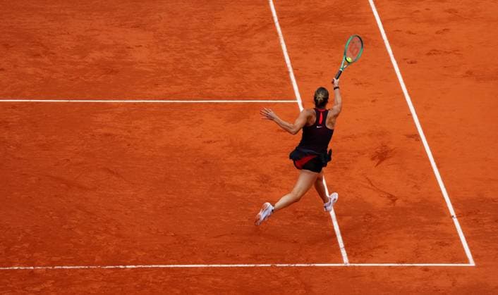 Aryna Sabalenka in quarter final action French Open Tennis, Day Eleven, Tennis, Roland Garros, Paris, France - 03 Jun 2026Paris Roland Garros France EDITORIAL USE ONLY No use with unauthorised audio, video, data, fixture lists, club league logos or live services. Online in-match use limited to 120 images, no video emulation. No use in betting, games or single club league player publications. Copyright: xJavierxGarcia Shutterstockx 16906556aq