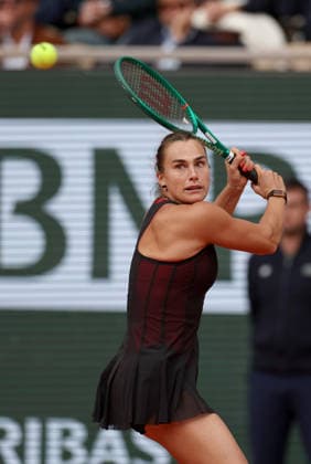 Aryna Sabalenka of Belarus in action French Open Tennis, Day Eleven, Tennis, Roland Garros, Paris, France - 03 Jun 2026Paris Roland Garros France EDITORIAL USE ONLY No use with unauthorised audio, video, data, fixture lists, club league logos or live services. Online in-match use limited to 120 images, no video emulation. No use in betting, games or single club league player publications. Copyright: xEllaxLing Shutterstockx 16906557al