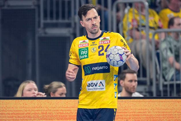 Handball, HBL, Rhein-Neckar Löwen - TSV Hannover-Burgdorf #2 Patrick Groetzki (RNL, 24), am Ball, Einzelbild, Einzelfoto, Aktion, Action, 03.06.2026, Mannheim (Deutschland), Handball, Bundesliga, Rhein-Neckar Löwen - TSV Hannover-Burgdorf