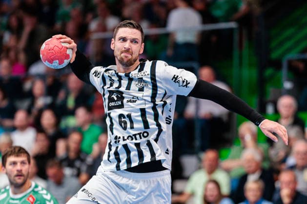 Handball, HBL, TSV GWD Minden - THW Kiel #2 Hendrik Pekeler (THW Kiel, 61) im Torwurf GER, GWD Minden vs. THW Kiel, Handball, 1. Bundesliga, 33. Spieltag, Spielzeit 2025 2026, 03.06.2026 GER, GWD Minden vs. THW Kiel, Handball, 1. Bundesliga, 33. Spieltag, Spielzeit 2025 2026, 03.06.2026 Minden Copyright: xEibner-Pressefoto JanxRollingerx EP_JSK