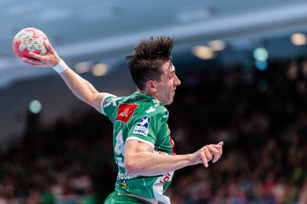 Handball, HBL, TSV GWD Minden - THW Kiel #5 Jakub Sterba (GWD Minden, 19) im Torwurf GER, GWD Minden vs. THW Kiel, Handball, 1. Bundesliga, 33. Spieltag, Spielzeit 2025 2026, 03.06.2026 GER, GWD Minden vs. THW Kiel, Handball, 1. Bundesliga, 33. Spieltag, Spielzeit 2025 2026, 03.06.2026 Minden Copyright: xEibner-Pressefoto JanxRollingerx EP_JSK