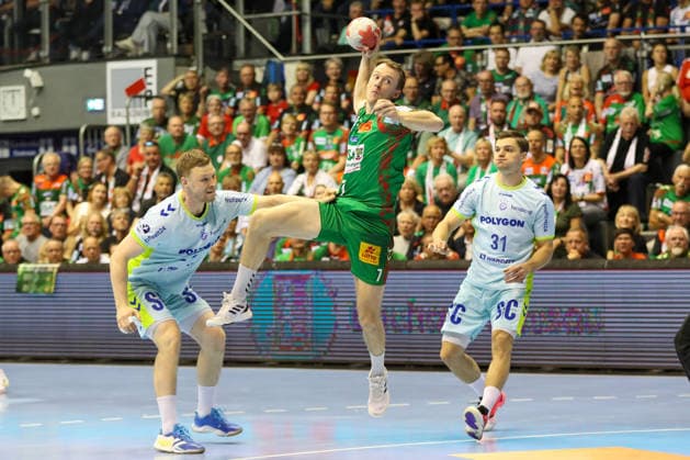 Handball, HBL, SC Magdeburg - VfL Gummersbach #2 03.06.2026, xgox, Handball - Daikin HBL SC Magdeburg - VfL Gummersbach emspor, v.l. Felix Claar (Magdeburg, 7) wirft Tor, Torschuetze, erzielt Tor, Treffer, scores the goal Magdeburg