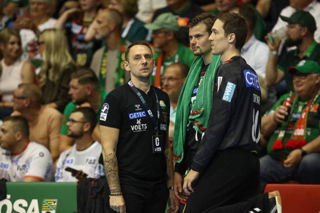 Handball, HBL, SC Magdeburg - VfL Gummersbach #2 03.06.2026, xtgx, Handball, Daikin HBL, SC Magdeburg - VfL Gummersbach v.l. Dino Spiranec, Sergey Hernandez Ferrer (Magdeburg, 1), Nikola Portner (Magdeburg, 80) Magdeburg