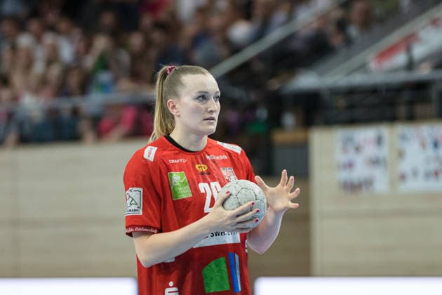Handball, Frauen, HBF, Relegation, SV Union Halle-Neustadt - Füchse Berlin #2 Cara Reuthal (Halle, 26), SV Union Halle-Neustadt vs. Füchse Berlin, Spreefüxxe, Handball Bundesliga Frauen, Relegation, Hinspiel, Saison 2025 26, 03.06.2026 Halle SWH Arena Sachsen-Anhalt Deutschland