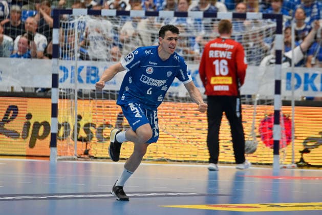 Handball, HBL, TBV Lemgo - SC DHfK Leipzig #3 Samuel Zehnder (TBV Lemgo Lippe, 04) jubelt TBV Lemgo Lippe vs. SC DHfK Leipzig, Handball, 1. Bundesliga, 33. Spieltag, Saison 2025 2026, 03.06.2026, TBV Lemgo Lippe vs. SC DHfK Leipzig, Handball, 1. Bundesliga, 33. Spieltag, Saison 2025 2026, 03.06.2026 Lemgo Copyright: xEibner-Pressefoto RobertxGertzenx EP_RGN
