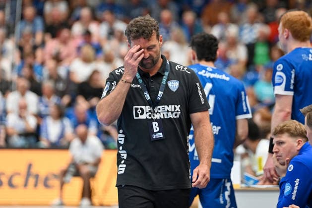 Handball, HBL, TBV Lemgo - SC DHfK Leipzig #3 Florian Kehrmann (TBV Lemgo Lippe, Trainer) fassungslos TBV Lemgo Lippe vs. SC DHfK Leipzig, Handball, 1. Bundesliga, 33. Spieltag, Saison 2025 2026, 03.06.2026, TBV Lemgo Lippe vs. SC DHfK Leipzig, Handball, 1. Bundesliga, 33. Spieltag, Saison 2025 2026, 03.06.2026 Lemgo Copyright: xEibner-Pressefoto RobertxGertzenx EP_RGN