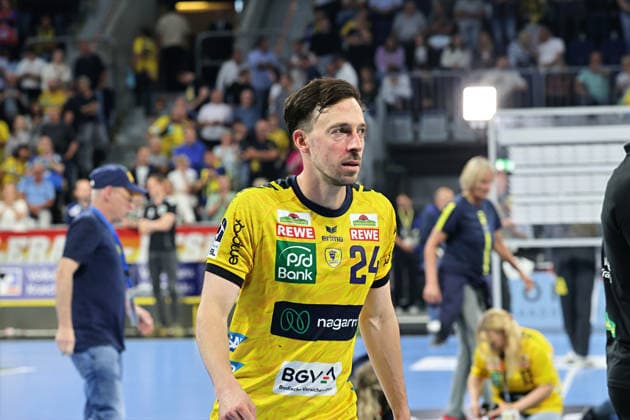 Patrick Groetzki (Rhein Neckar Loewen, 24) letztes Spiel. GER, Rhein Neckar Loewen gegen TSV Hannover-Burgdorf, Handball, 1.Bundesliga, Spielzeit 2025 2026, 03.05.2026 GER, Rhein Neckar Loewen vs. TSV Hannover-Burgdorf, 1.Bundesliga, Spielzeit 2025 2026, 03.05.2026 Mannheim Copyright: xEibner-Pressefoto JoergxHirschx EP_JHH