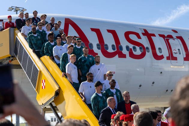 SOCCER - FIFA World Cup, WM, Weltmeisterschaft, Fussball 2026, preview VIENNA,AUSTRIA,04.JUN.26 - SOCCER - FIFA World Cup 2026, USA, Mexico, Canada, preview, farewell OEFB, Oesterreichischer Fussball-Bund. Image shows players of AUT. GEPAxpictures xPhilippxBrem