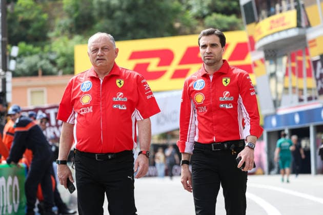 F1 - MONACO GRAND PRIX 2026 VASSEUR Frà dà ric (fra), Team Principal & General Manager of the Scuderia Ferrari, portrait and D™AMBROSIO Jerome (bel), Deputy Team Principal of the Scuderia Ferrari, portrait during the Formula 1 Grand Prix de Canada 2026, 6th round of the 2026 Formula One World Championship, WM, Weltmeisterschaft from June 5 to 7, 2026 on the Circuit de Monaco, in Monte-Carlo, Monaco - Monte-CarloMonaco Copyright: xEricxAlonsox