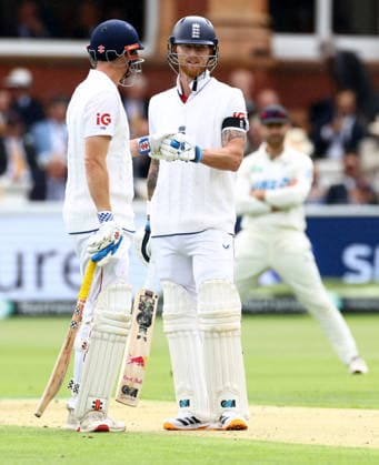 Ben Stokes of England and Harry Brook of England. England v New Zealand, First Test, Day One, Rothesay Test Match Series, Cricket, Lords, London, UK - 04 Jun 2026London Lords United Kingdom EDITORIAL USE ONLY No use with unauthorised audio, video, data, fixture lists, club league logos or live services. Online in-match use limited to 120 images, no video emulation. No use in betting, games or single club league player publications. Copyright: xJamesxMarsh Shutterstockx 16906577bt