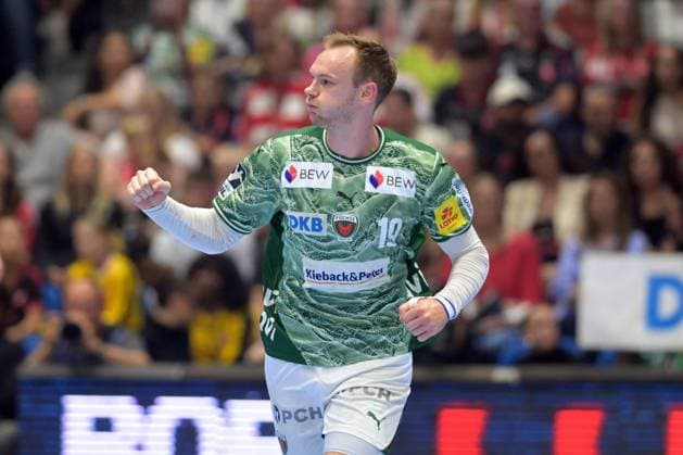 Jubel bei Mathias Gidsel (Fuechse Berlin 19) , GER, MT Melsungen - Fuechse Berlin, Handball, 1. Bundesliga, 33. Spieltag, Saison 2025 2026, 04.06.2026, GER, MT Melsungen - Fuechse Berlin, Handball, 1. Bundesliga, 33. Spieltag, Saison 2025 2026, 04.06.2026 Kassel Copyright: xEibner-Pressefotox xRolandxSippelx EP_RSL