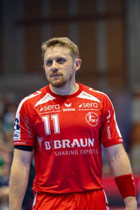 DAIKIN Handball Bundesliga, Kassel, MT Melsungen vs. Fuechse Berlin, Rothenbach-Halle Kassel; 04.06.2026 DAIKIN Handball Bundesliga, Kassel, Germany - 04.06.2026: Dimitri Ignatow (MT Melsungen, 11) Mimik, Porträt, Handball Bundesliga, Spiel der MT Melsungen vs. Fuechse Berlin, Rothenbach-Halle Kassel Copyright: xBEAUTIFULxSPORTS Freudensteinx