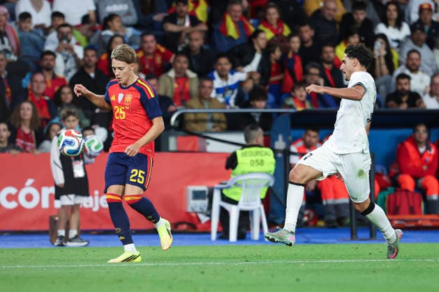 June 4, 2026, A Coruna, A Coruna, SPAIN: Jesus Rodriguez of Spain in action during the friendly international football match played between Spain and Iraq ahead the FIFA World Cup, WM, Weltmeisterschaft, Fussball 2026 at Abanca Balaidos stadium on June 04, 2026, in A Coruna, Spain. Spain V Iraq - FIFA World Cup 2026 - ZUMAa181 20260604_zaa_a181_187 Copyright: xIrinaxR.xHipolitox