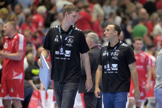 Finn Lemke (Co-Trainer MT Melsungen) und Roberto Garcia Parrondo (Trainer MT Melsungen) (R) , GER, MT Melsungen - Fuechse Berlin, Handball, 1. Bundesliga, 33. Spieltag, Saison 2025 2026, 04.06.2026, GER, MT Melsungen - Fuechse Berlin, Handball, 1. Bundesliga, 33. Spieltag, Saison 2025 2026, 04.06.2026 Kassel Copyright: xEibner-Pressefotox xRolandxSippelx EP_RSL