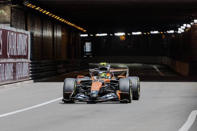 Lando Norris (McLaren Formula 1 Team, 01) mit seinem Auto Ausgang Tunnel, Grosser Preis von Monaco, Motorsport, Formel 1, Saison 2026, 05.06.2026 Grosser Preis von Monaco, Motorsport, Formel 1, Saison 2026, 05.06.2026 Copyright: xEibner-Pressefoto AlexanderxNeisx EP_ANS