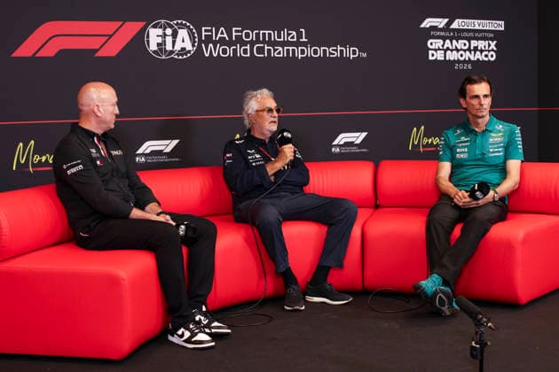 F1 - MONACO GRAND PRIX 2026 TOWRISS Dan (usa), CEO of TWG Motorsports (Cadillac ownership group), portrait BRIATORE Flavio (ita), Alpine F1 Team Executive Advisor, portrait DE LA ROSA Pedro (spa), Aston Martin F1 Team Ambassador, portrait press conference, PK, Pressekonferenz during the Formula 1 Grand Prix de Canada 2026, 6th round of the 2026 Formula One World Championship, WM, Weltmeisterschaft from June 5 to 7, 2026 on the Circuit de Monaco, in Monte-Carlo, Monaco - Monte-CarloMonaco Copyright: xXavixBonillax