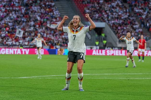 Marie Mueller (Deutschland) jubelt nach ihrem Tor zum 1:0, Jubel ,Emotion, Freude, Deutschland vs. Norwegen, Fussball, Frauen, UEFA, WM-Qualifikation, Gruppenphase, Gruppe D, Spieltag 5 von 6, DFB, Saison 2025 2026, 05.06.2026 Koeln Nordrhein-Westfalen Deutschland