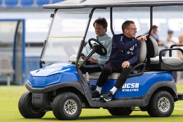 SOCCER - FIFA World Cup, WM, Weltmeisterschaft, Fussball 2026, preview SANTA BARBARA,CALIFORNIA,USA,05.JUN.26 - SOCCER - FIFA World Cup 2026, USA, Mexico, Canada, training. Image shows sporting director Peter Schoettel (OEFB) and head coach Ralf Rangnick (AUT). GEPAxpictures xArminxRauthner