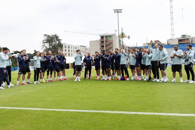 SOCCER - FIFA World Cup, WM, Weltmeisterschaft, Fussball 2026, preview SANTA BARBARA,CALIFORNIA,USA,05.JUN.26 - SOCCER - FIFA World Cup 2026, USA, Mexico, Canada, training. Image shows video analyst Michael Brownlow (AUT) and the team of AUT. GEPAxpictures xArminxRauthner
