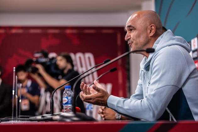 Portugal v Chile - FIFA World Cup, WM, Weltmeisterschaft, Fussball 2026 International Friendly, Länderspiel, Nationalmannschaft Portugal Head Coach Roberto Martinez gives a press conference, PK, Pressekonferenz in Oeiras, Portugal, on June 6, 2026, ahead of the FIFA World Cup 2026 international friendly match between Portugal and Chile at Estadio Nacional do Jamor. Lisbon Oeiras Portugal Copyright: xRodrigoxMoreira NurPhotox originalFilename:moreira-portugal260605_npTYi.jpg