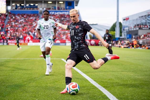June 5, 2026, Montreal, Pq, Canada: Canada s Liam Millar (11) shoots against the Republic of Ireland during first half International Friendly, Länderspiel, Nationalmannschaft soccer action in Montreal, on Friday, June 6, 2026. Canada News - June 5, 2026 - ZUMAc35_ 20260605_zaf_c35_110 Copyright: xChristopherxKatsarovx