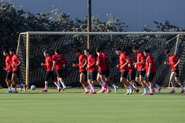Ahead of 2026 FIFA World Cup, WM, Weltmeisterschaft, Fussball MIAMI, FLORIDA, UNITED STATES - JUNE 5: Members of the Turkish national football team train as they prepare for the upcoming FIFA World Cup, in Miami, Florida, U.S., June, 5, 2026. Mostafa Bassim Anadolu Florida United States. Editorial use only. Please get in touch for any other usage. Copyright: x2026xAnadoluxMostafaxBassimx