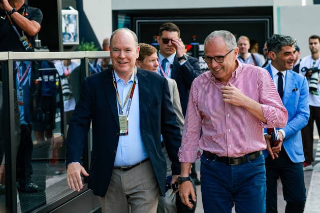 F1 - MONACO GRAND PRIX 2026 HSH Prince Albert II of Monaco, DOMENICALI Stefano (ita), Chairman and CEO Formula One Group FOG, portrait, during the Formula 1 Grand Prix de Canada 2026, 6th round of the 2026 Formula One World Championship, WM, Weltmeisterschaft from June 5 to 7, 2026 on the Circuit de Monaco, in Monte-Carlo, Monaco - Monte-CarloMonaco Copyright: xFLORENTxGOODENx