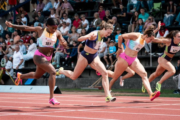Rosina Schneider (TV Sulz, 811, 100m Huerden Frauen), Marlene Meier (TSV Bayer 04 Leverkusen, 721, 100m Huerden Frauen), GER, Leichtathletik, Athletics, Sparkassen Gala, Regensburg, 06.06.2026, GER, Leichtathletik, Athletics, Sparkassen Gala, Regensburg, 06.06.2026 Regensburg Copyright: xStefanxMayerx EP_SMR