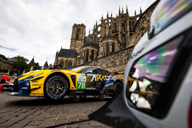 24 HEURES DU MANS 2026 - CITY CENTRE PARADE 78 VAN ROMPUY Tom (bel), DAVID Hadrien (fra), HAWKSWORTH Jack (gbr), Akkodis ASP Team, Lexus RC F LMGT3 78, LM GT3, action during the City Center Parade of the 24 Hours of Le Mans 2026, 3rd round of the 2026 FIA World Endurance Championship, on June 6, 2026 in Le Mans, France - Le MansFrance Copyright: xJULIENxDELFOSSEx