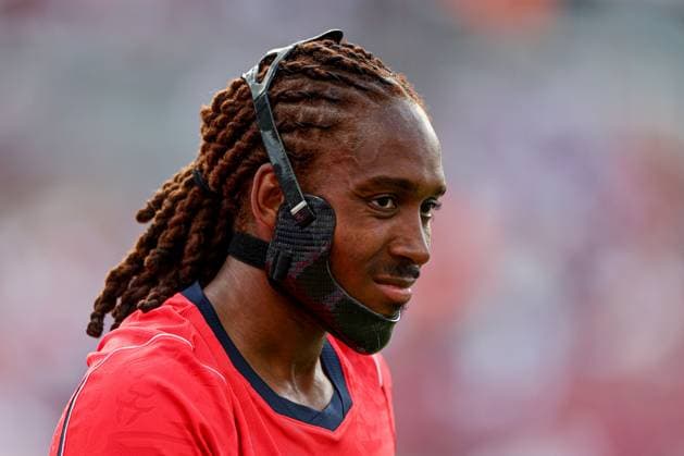 Djed Spence of England England v New Zealand, International Friendly, Länderspiel, Nationalmannschaft Football, Raymond James Stadium, Tampa, Florida, USA - 06 Jun 2026Tampa Raymond James Stadium Florida (FL) United States of America EDITORIAL USE ONLY No use with unauthorised audio, video, data, fixture lists, club league logos or live services. Online in-match use limited to 120 images, no video emulation. No use in betting, games or single club league player publications. Copyright: xDustinxMarkland Shutterstockx 16912910bb